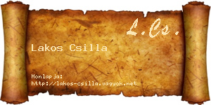 Lakos Csilla névjegykártya