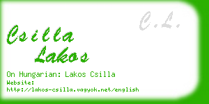 csilla lakos business card